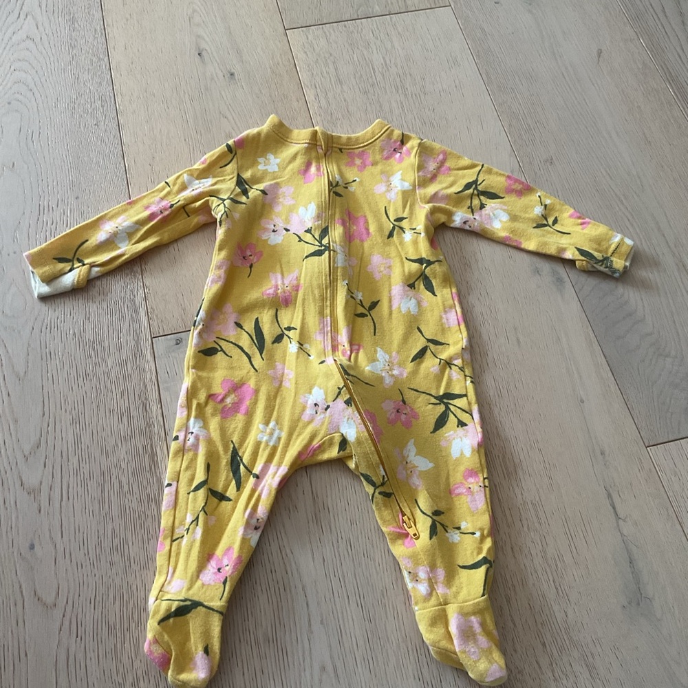 Old Navy Floral Yellow Kids One Piece